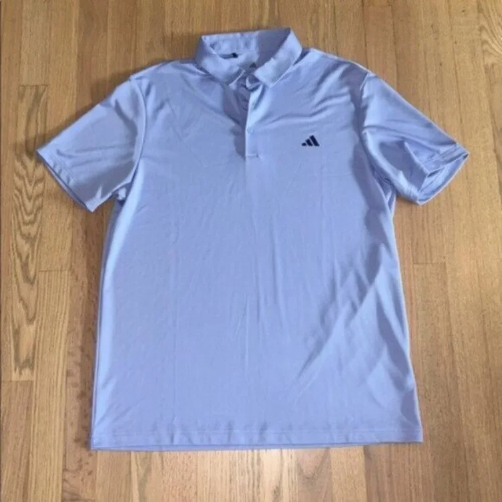 Adidas Men's Sky Blue Purple Polo Shirt